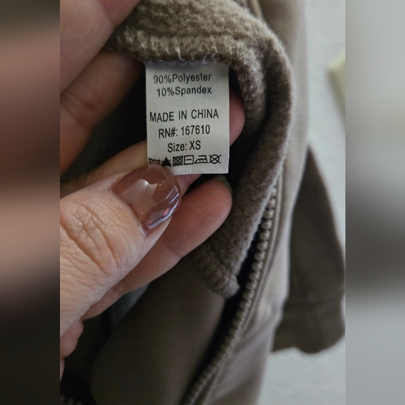 Brown Zip-Up Hoodie Sz Xs - Picture 6 of 7